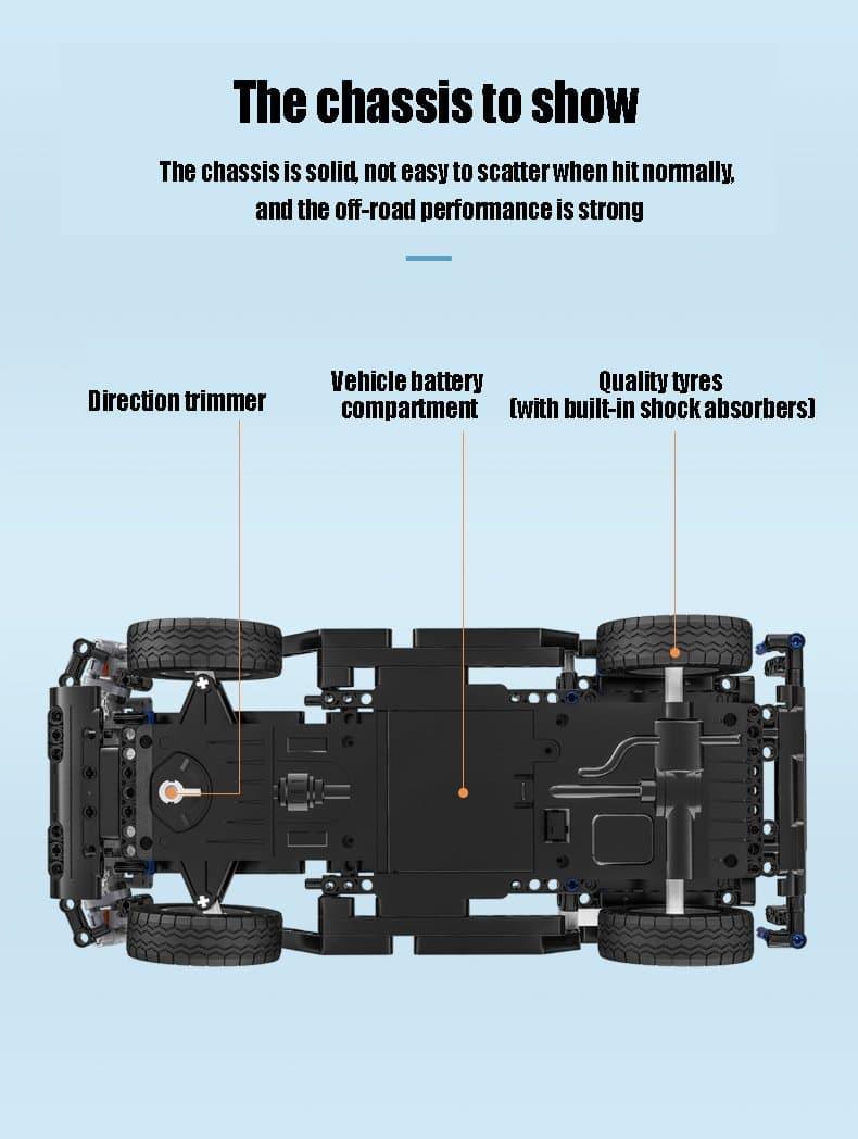 Double E - Warrior Hummer H2 Off-Road Car Building Blocks Set - inshobby.com