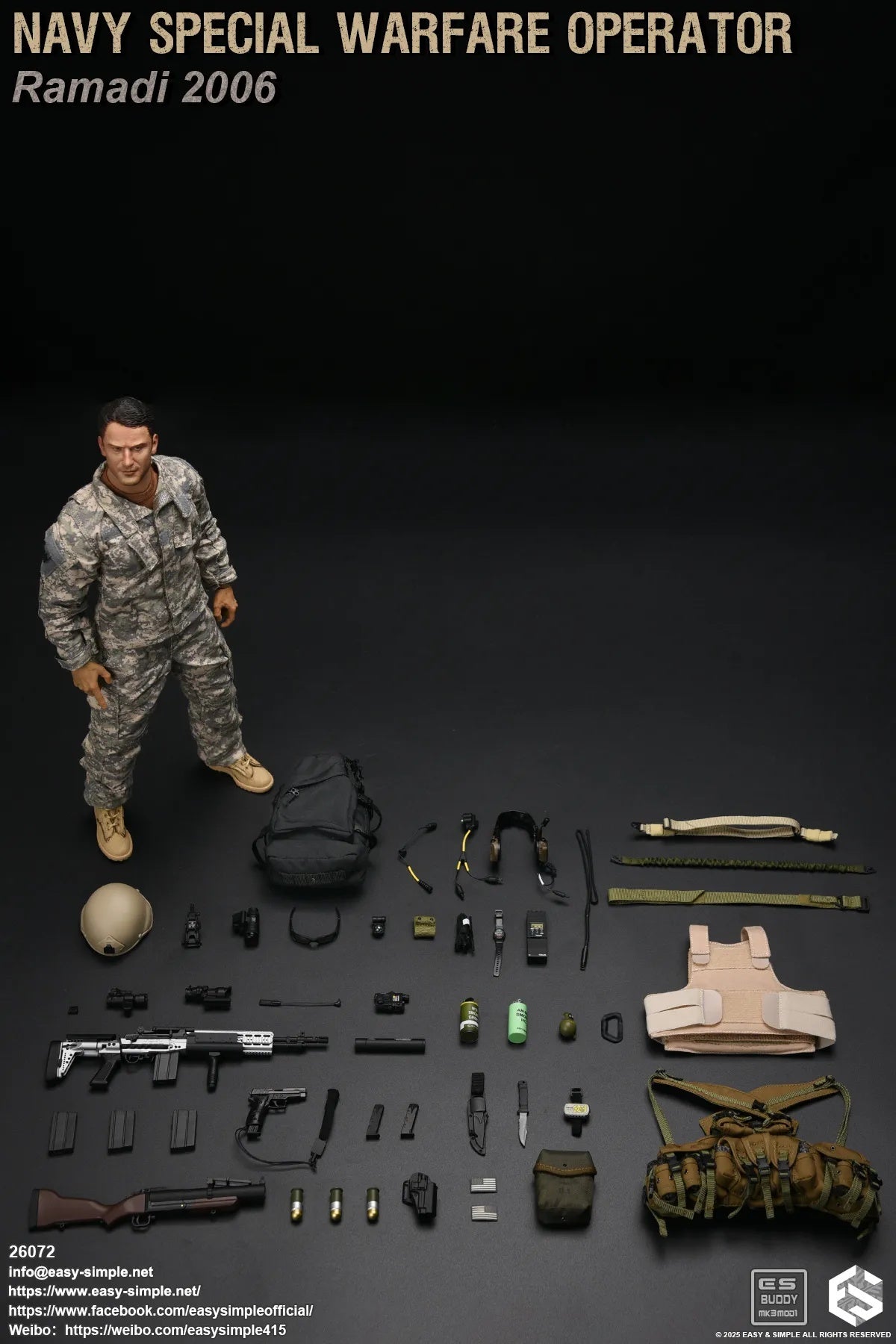 Easy & Simple - 1:6 Navy Special Warefare Operator Action Figure - inshobby.com