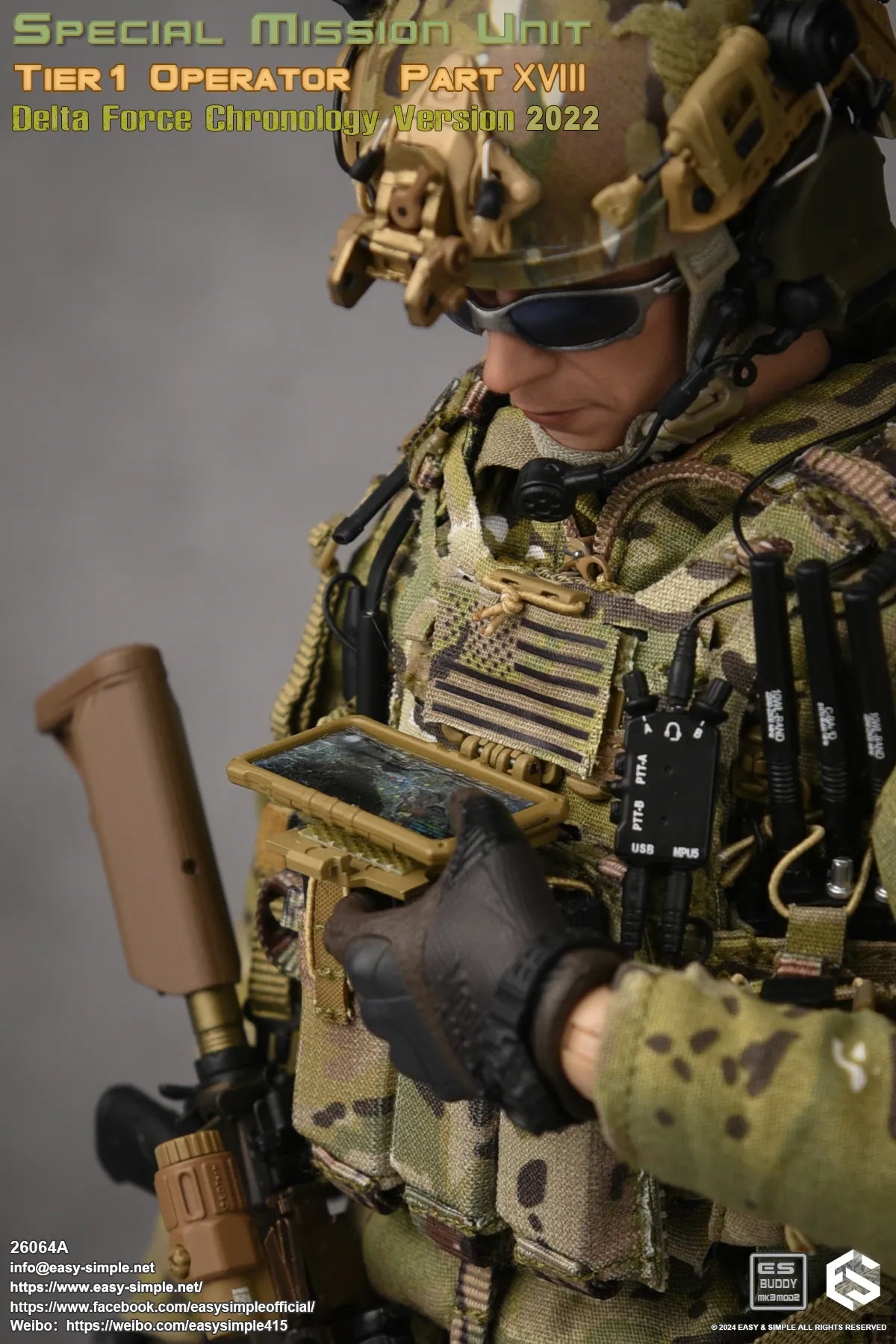 ミリタリー DELTA FORCE SupportRifleman 1:6 Tier 1 Operator Part XVIII Delta Force Chronology 2022 Action Figu