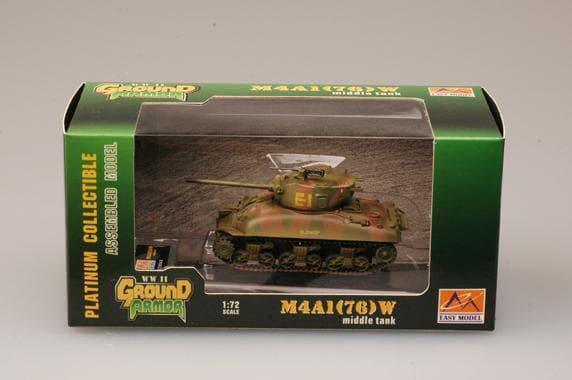 Easy Model - 1:72 M4A1 76W 2nd Armored Div Middle Tank - inshobby.com