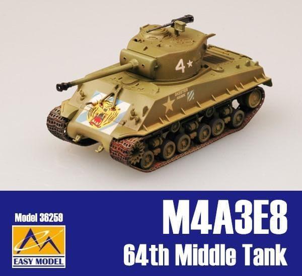 Easy Model - 1:72 M4A3E8 64th Middle Tank