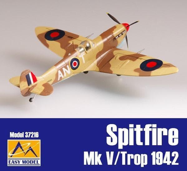 Easy Model - 1:72 Spitfire Mk V/Trop RAF Sqn 1942 Fighter - inshobby.com