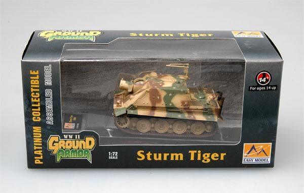 Easy Model - 1:72 Sturm Tiger PzStuMrKp 1001 Camouflage Tank