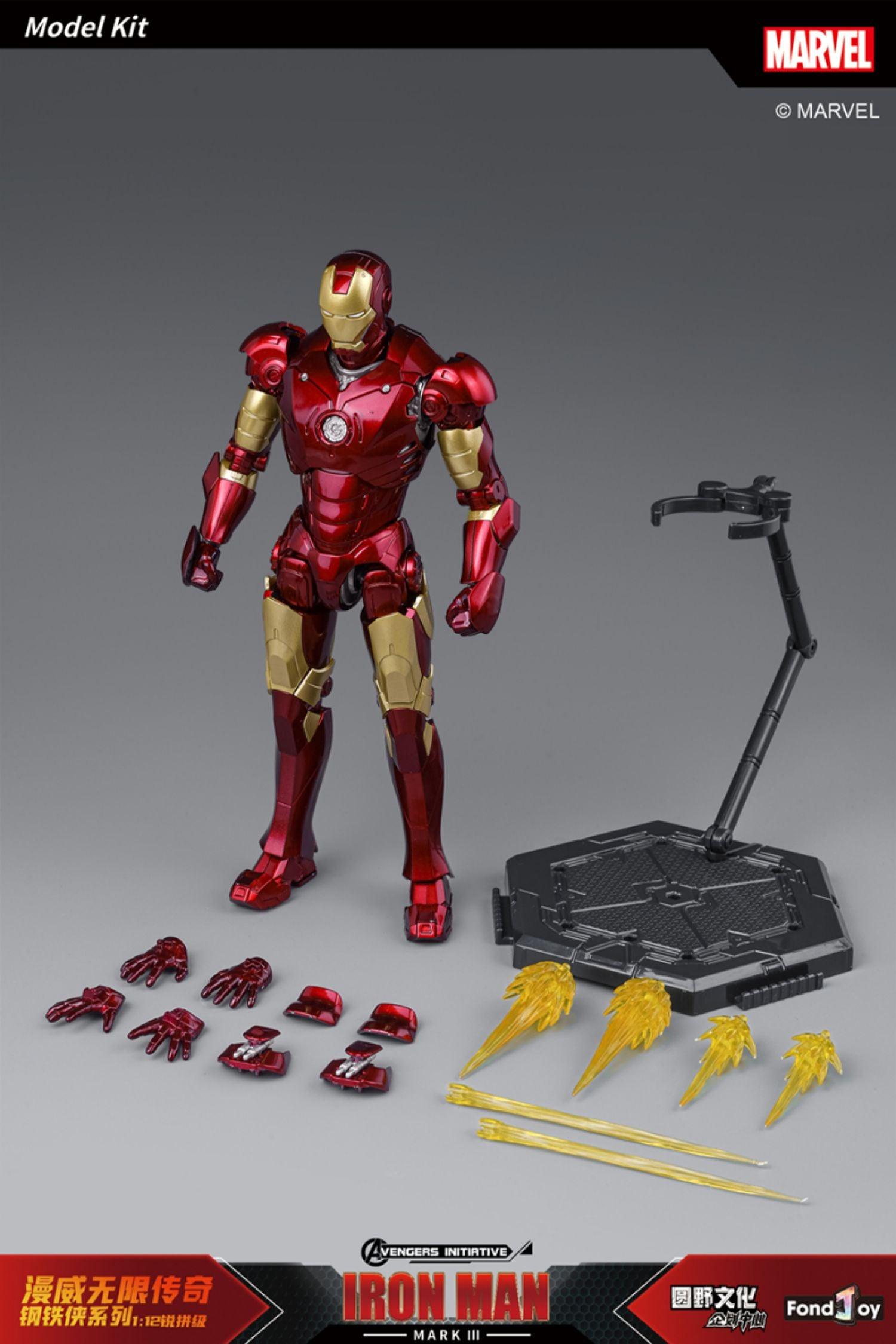 Fondjoy - 1:12 Iron Man Mark III Mk3 Action Figure Assembly Kit - inshobby.com