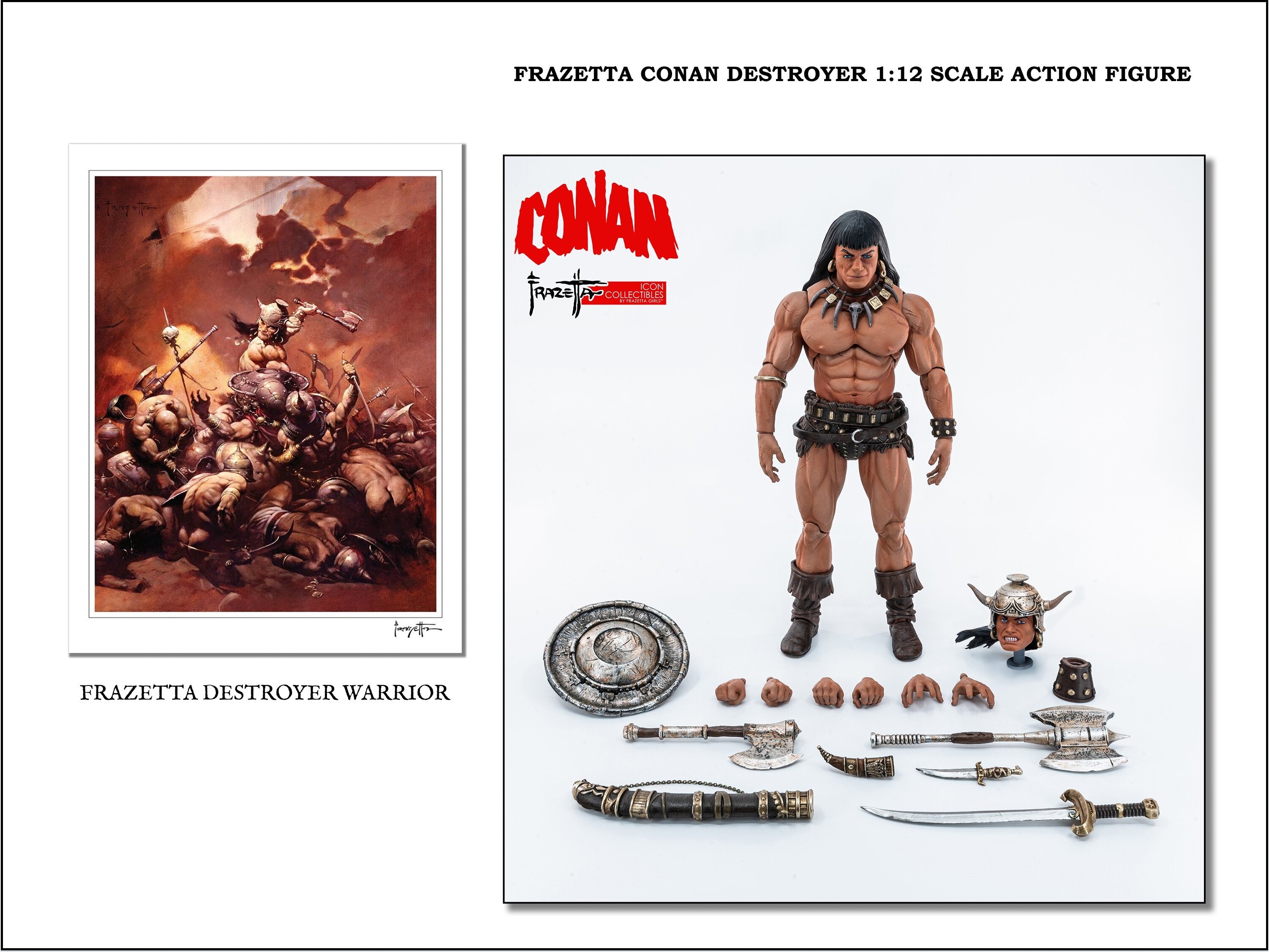 Frazetta Girls - 1:12 Frazetta Conan Action Figure - inshobby.com