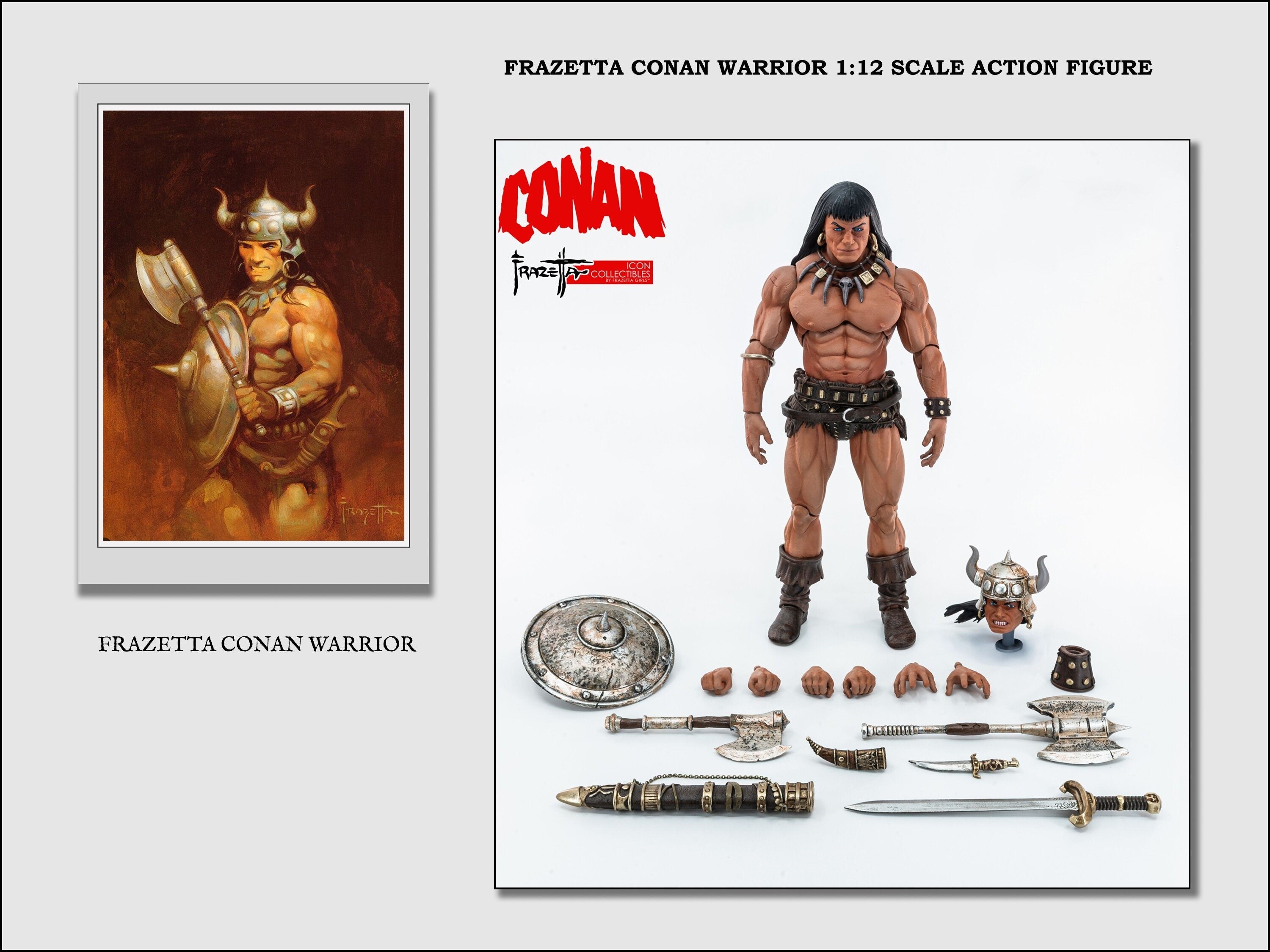 Frazetta Girls - 1:12 Frazetta Conan Action Figure - inshobby.com
