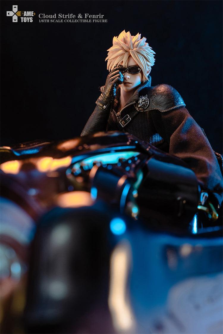 1:6 Cloud Strife AC Version & Fenrir Motorcycle Deluxe Set Action Figu