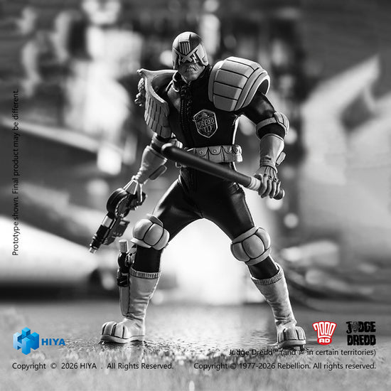 1:12 Judge Dredd Black & White Version Action Figure