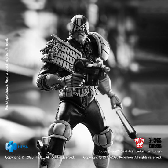 1:12 Judge Dredd Black & White Version Action Figure