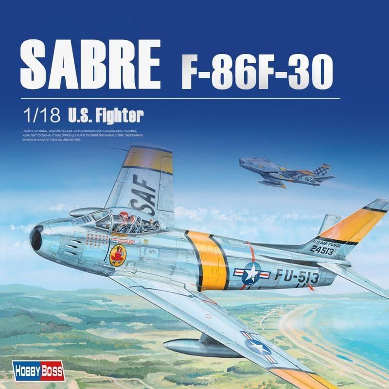 Hobby Boss - 1:18 F-86F-30 Sabre Fighter Assembly Kit - inshobby.com