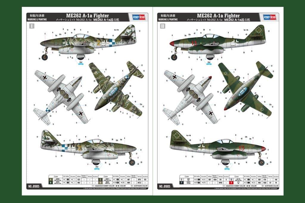 Hobby Boss - 1:18 ME262 A-1a Fighter Assembly Kit