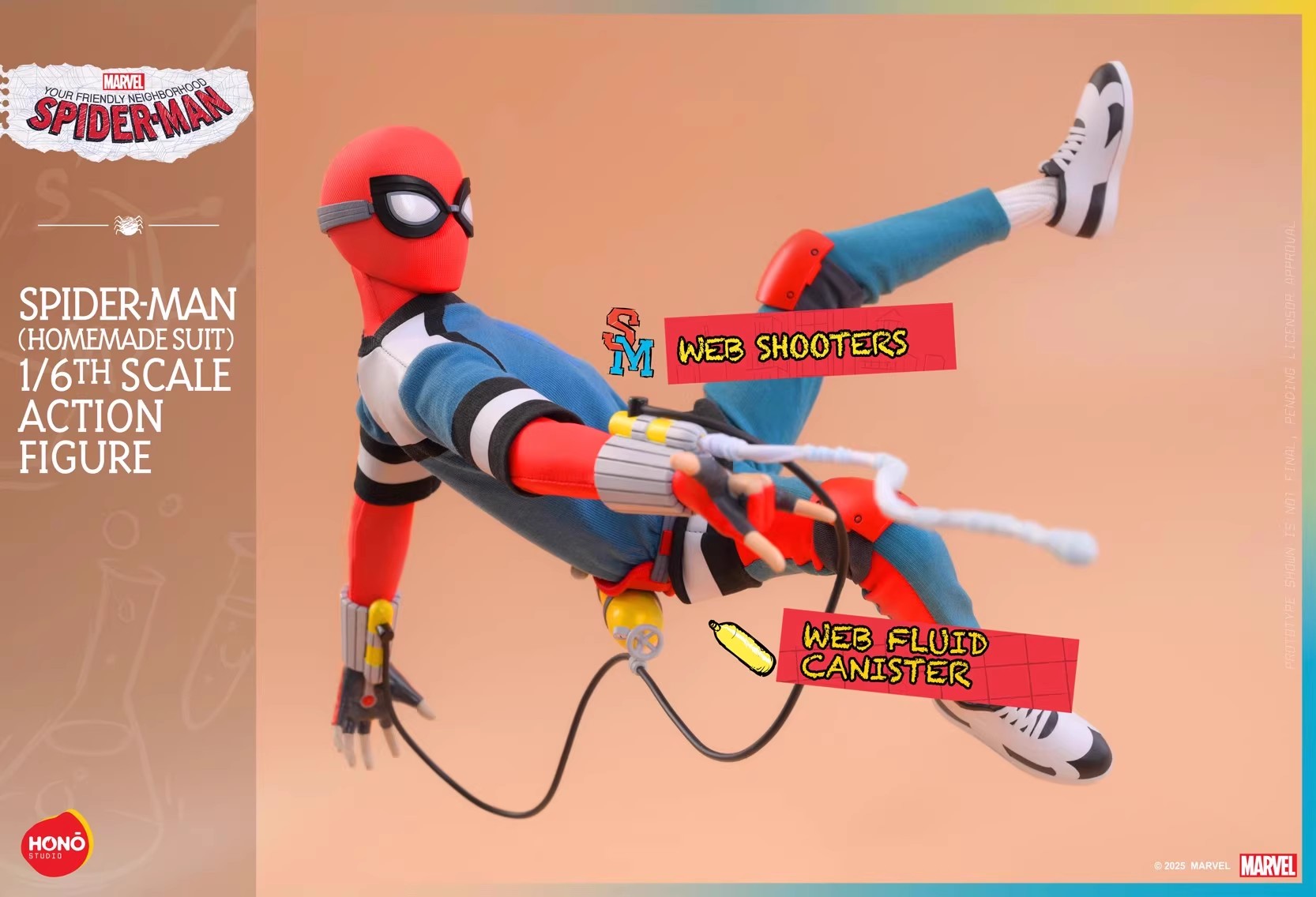 Hono Studio - 1:6 Spider-Man Homemade Suit Action Figure - inshobby.com