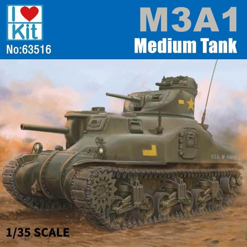 I ? KIT - 1:35 M3A1 Medium Tank Assembly Kit - inshobby.com