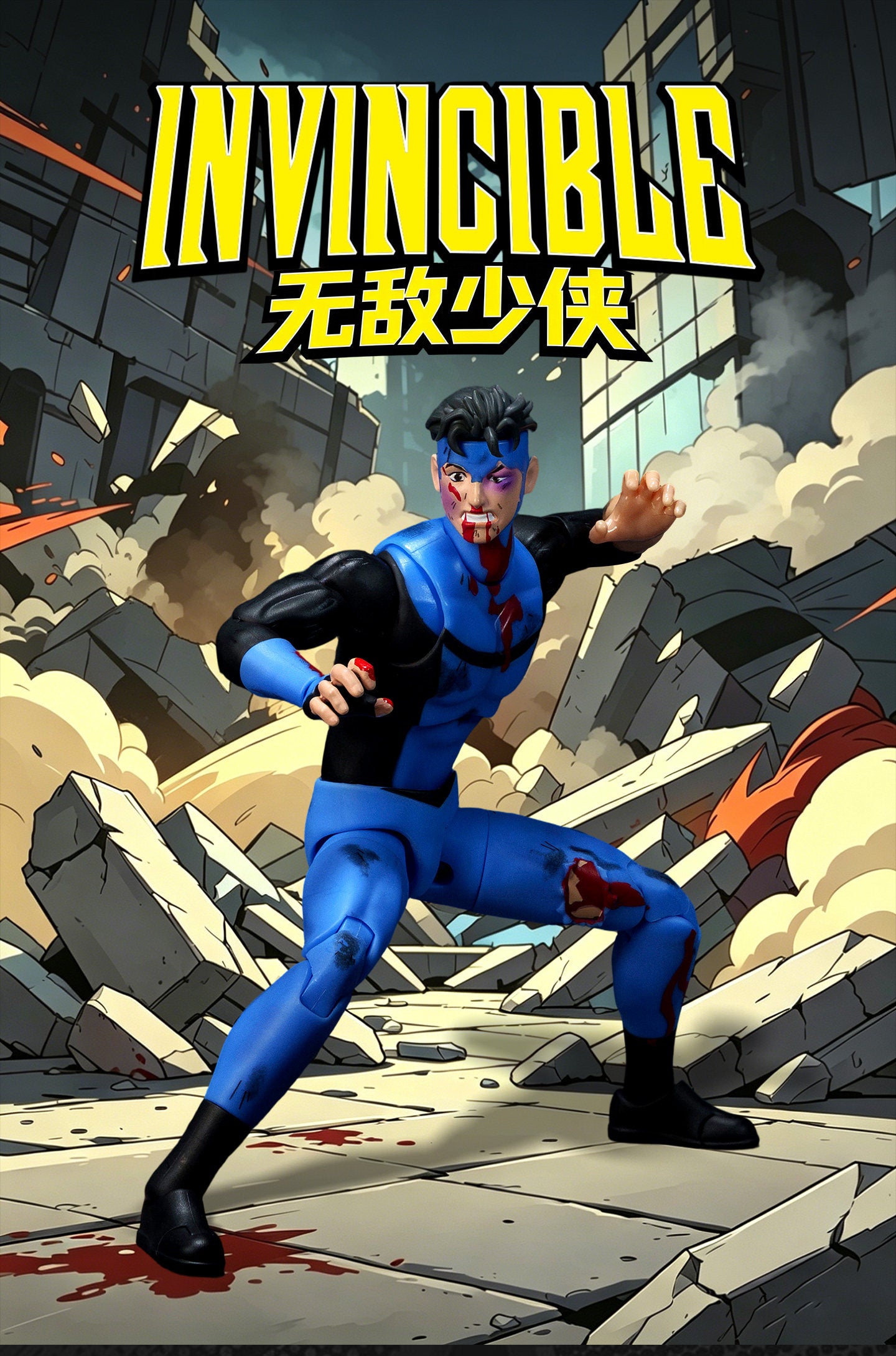 1:12 Mark Grayson Invincible Battle Version Action Figure