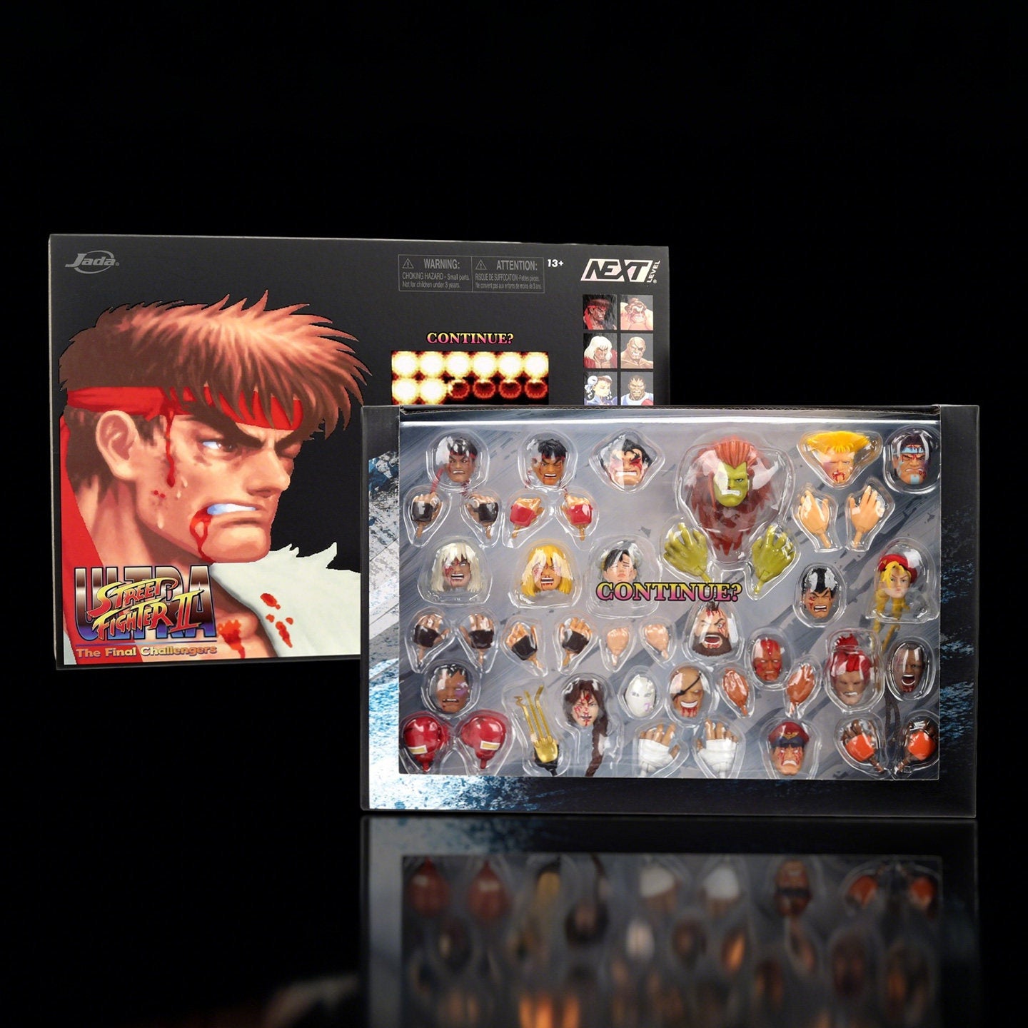 1:12 Street FIghter II Game Over Continue Head Sculpt Set SDCC Accessory Set