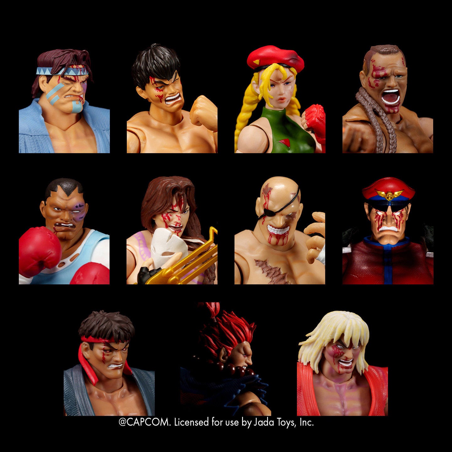 1:12 Street FIghter II Game Over Continue Head Sculpt Set SDCC Accessory Set