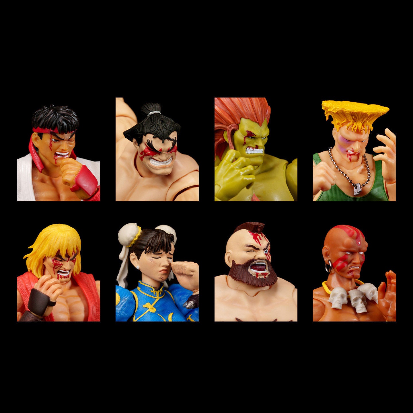 1:12 Street FIghter II Game Over Continue Head Sculpt Set SDCC Accessory Set