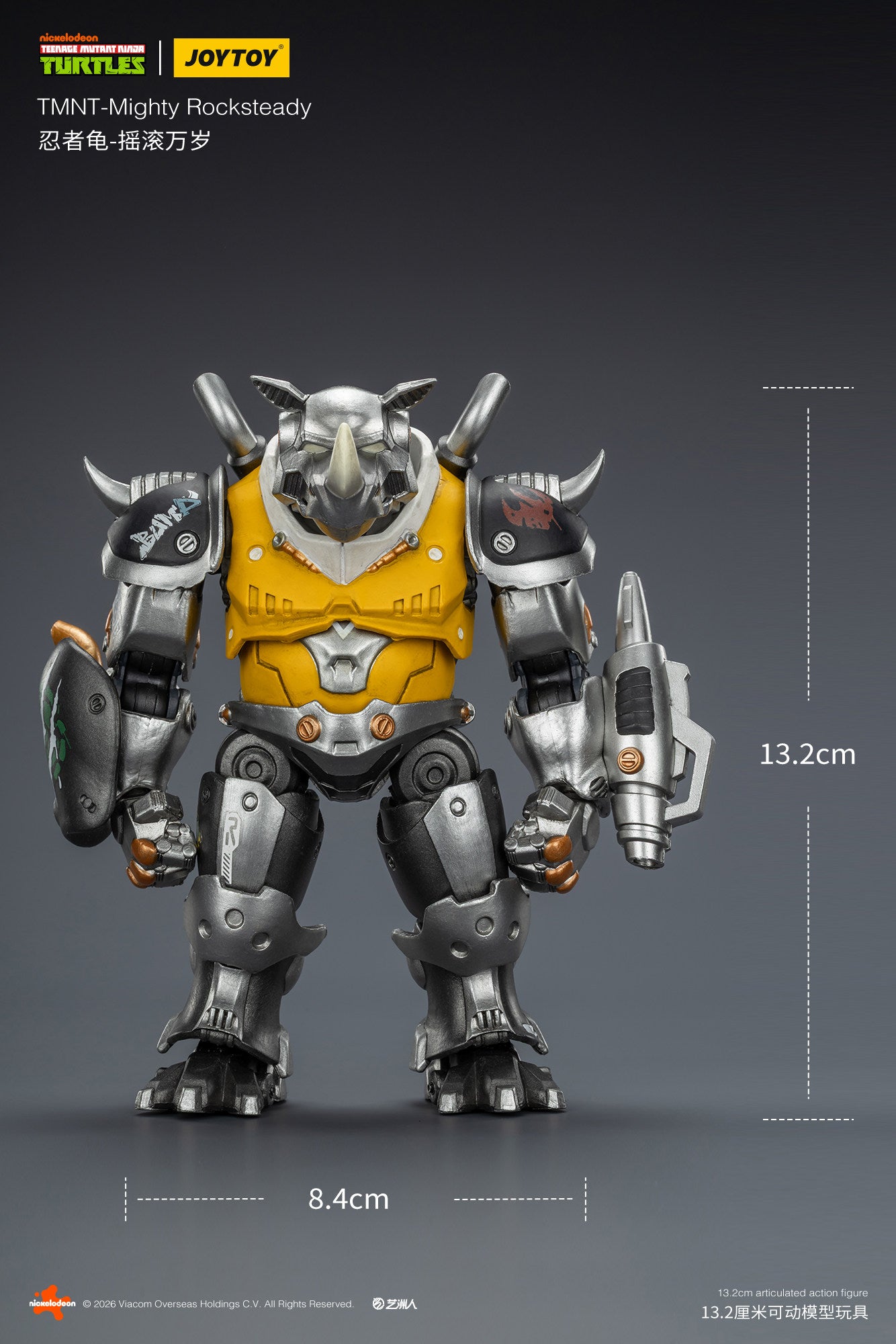 Joytoy - 1:18 Mighty Rocksteady Action Figure - inshobby.com