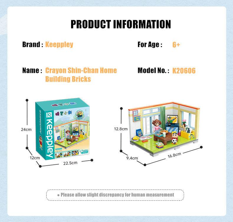 Keeppley - Crayon Shin-Chan Home Scene Building Blocks Set - inshobby.com