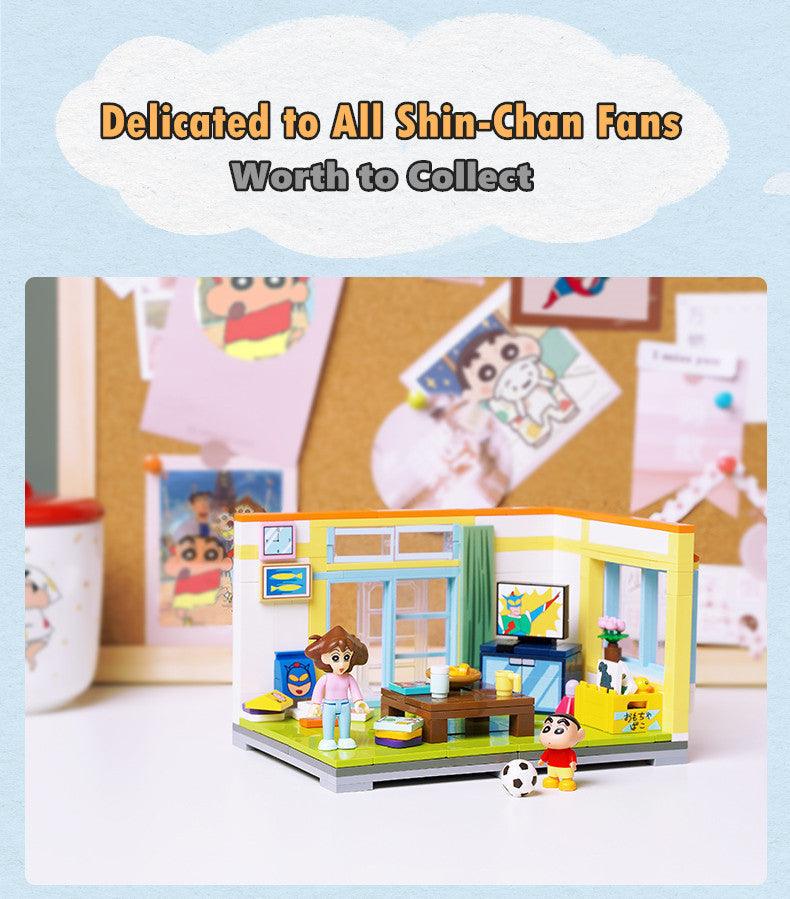 Keeppley - Crayon Shin-Chan Home Scene Building Blocks Set - inshobby.com