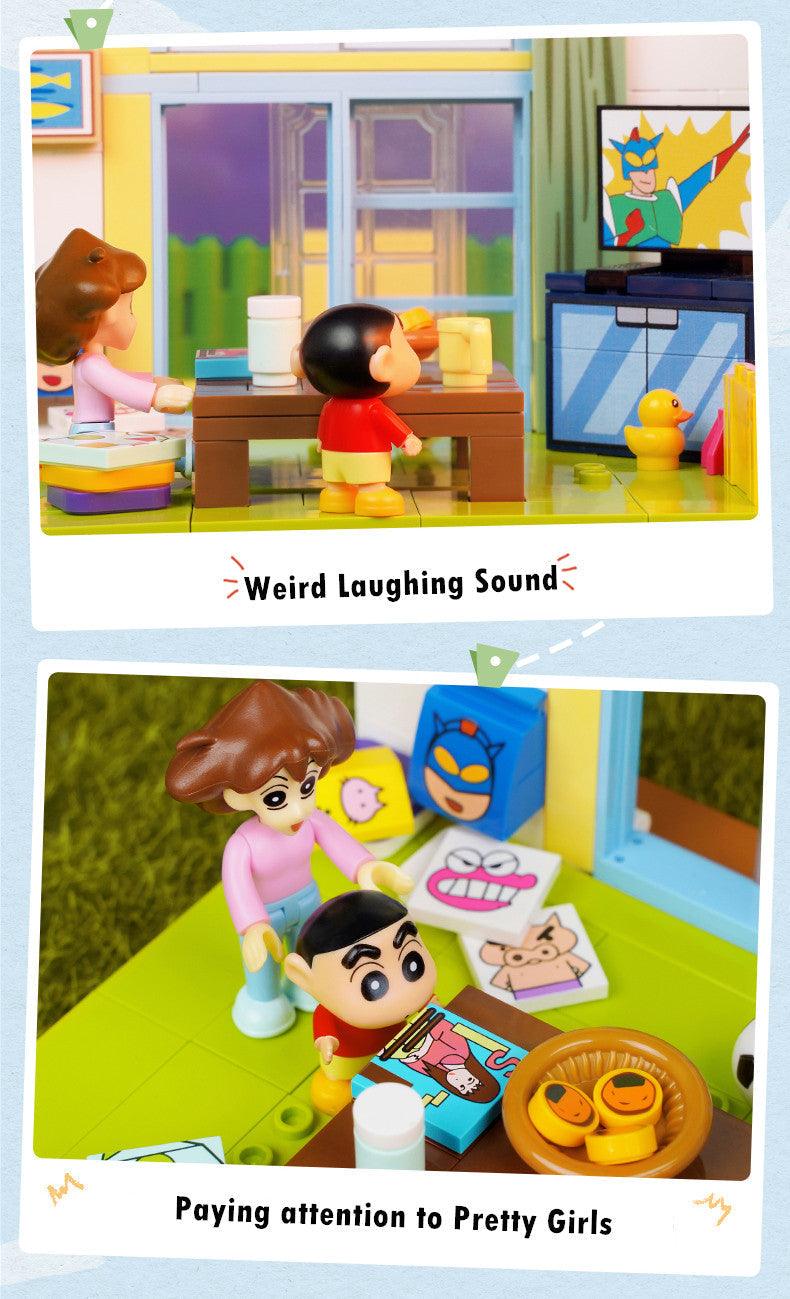 Keeppley - Crayon Shin-Chan Home Scene Building Blocks Set - inshobby.com