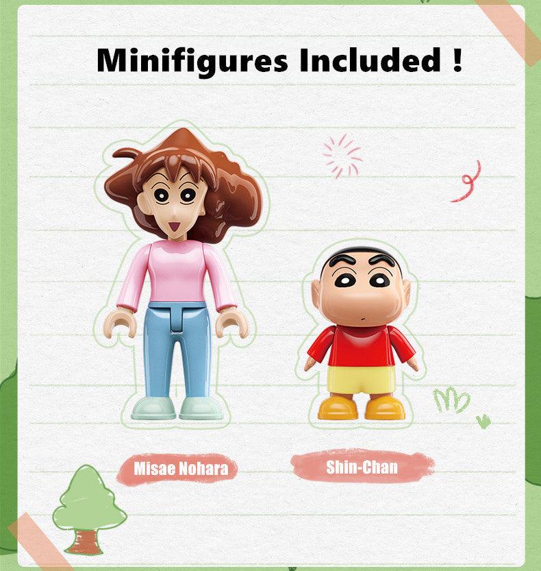 Keeppley - Crayon Shin-Chan Home Scene Building Blocks Set - inshobby.com