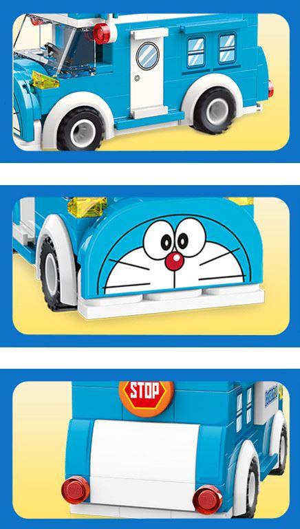 Keeppley - Doraemon School Bus Building Blocks Set - inshobby.com