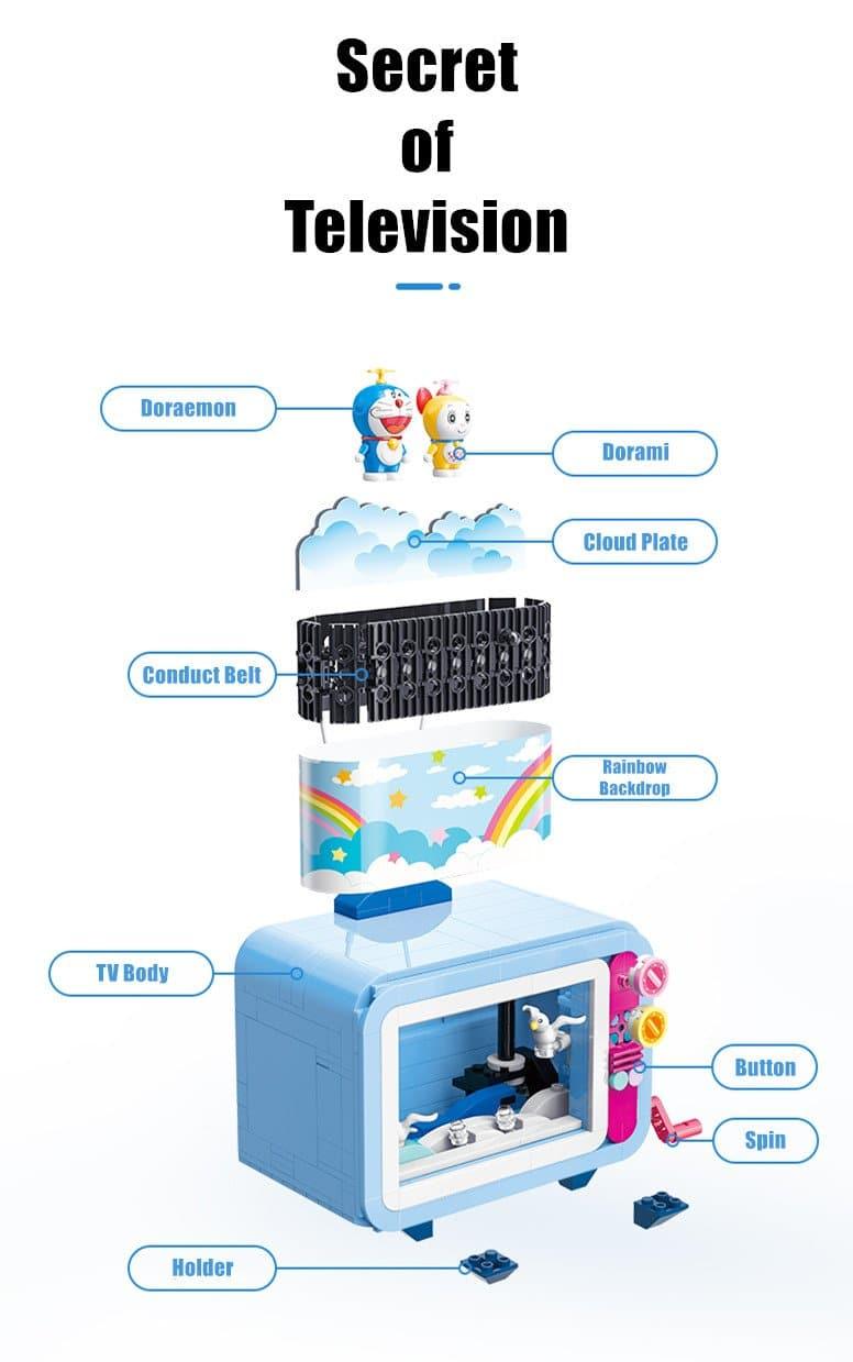 Keeppley - Doraemon Television Scene Building Blocks Set - inshobby.com