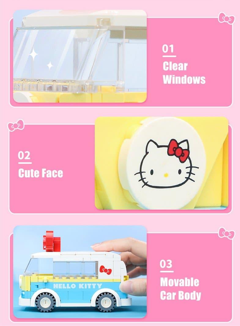 Keeppley - Hello Kitty Mini Van Bus Building Blocks Set - inshobby.com