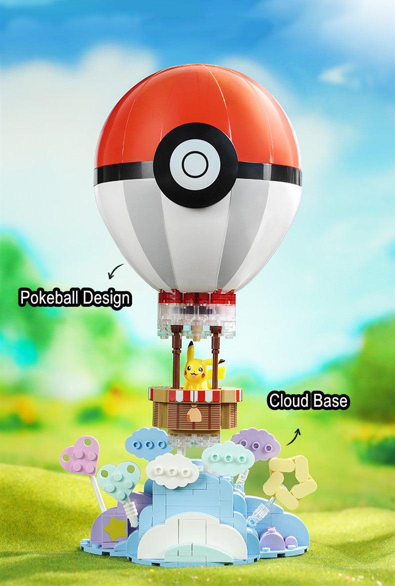 Keeppley - Pikachu Pokeball Hot Air Balloon Light-Up Building Blocks Set - inshobby.com