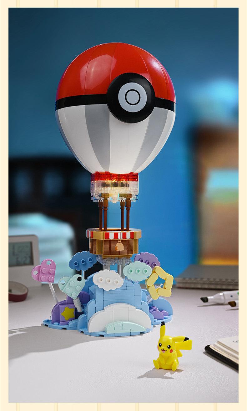 Keeppley - Pikachu Pokeball Hot Air Balloon Light-Up Building Blocks Set - inshobby.com