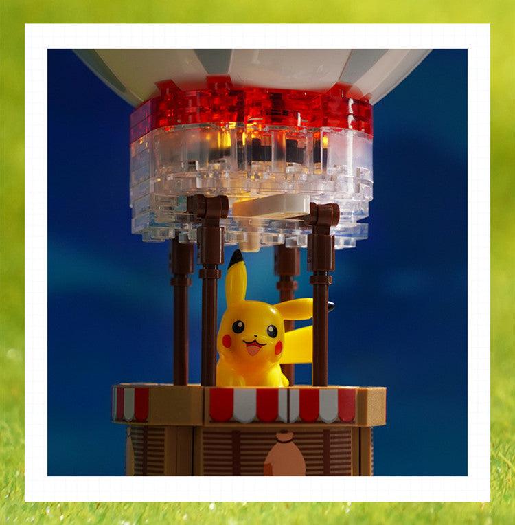 Keeppley - Pikachu Pokeball Hot Air Balloon Light-Up Building Blocks Set - inshobby.com