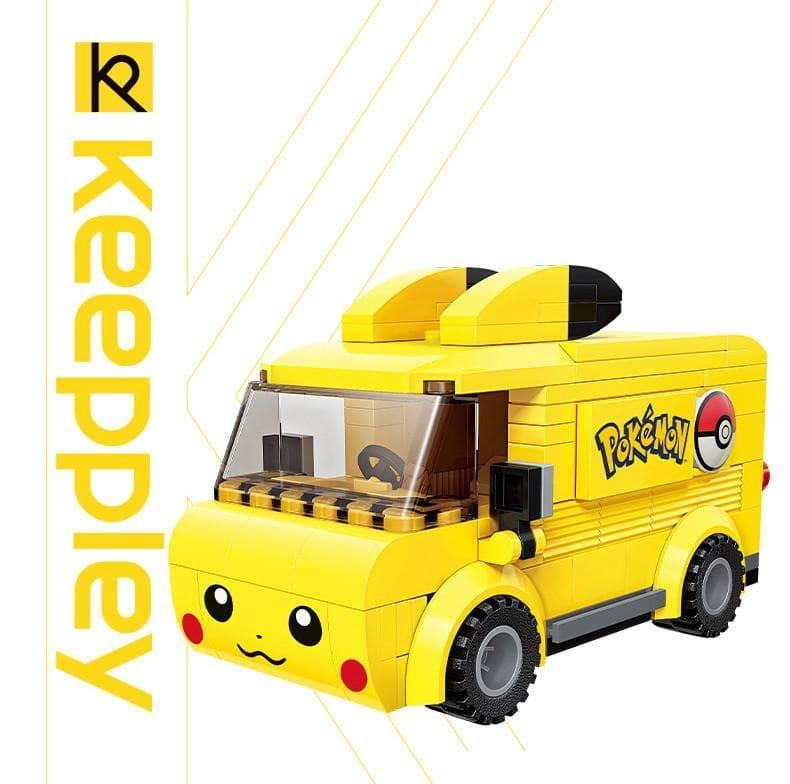 Keeppley - Pikachu School Bus Building Blocks Set