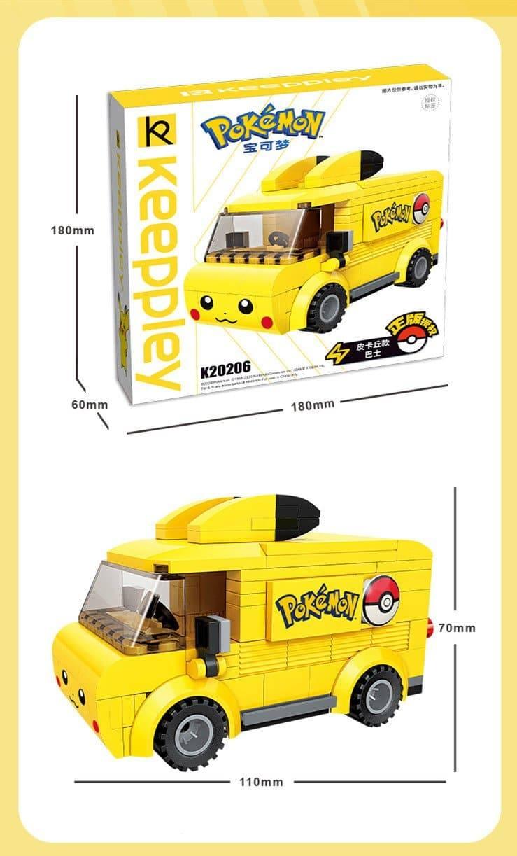 Keeppley - Pikachu School Bus Building Blocks Set - inshobby.com