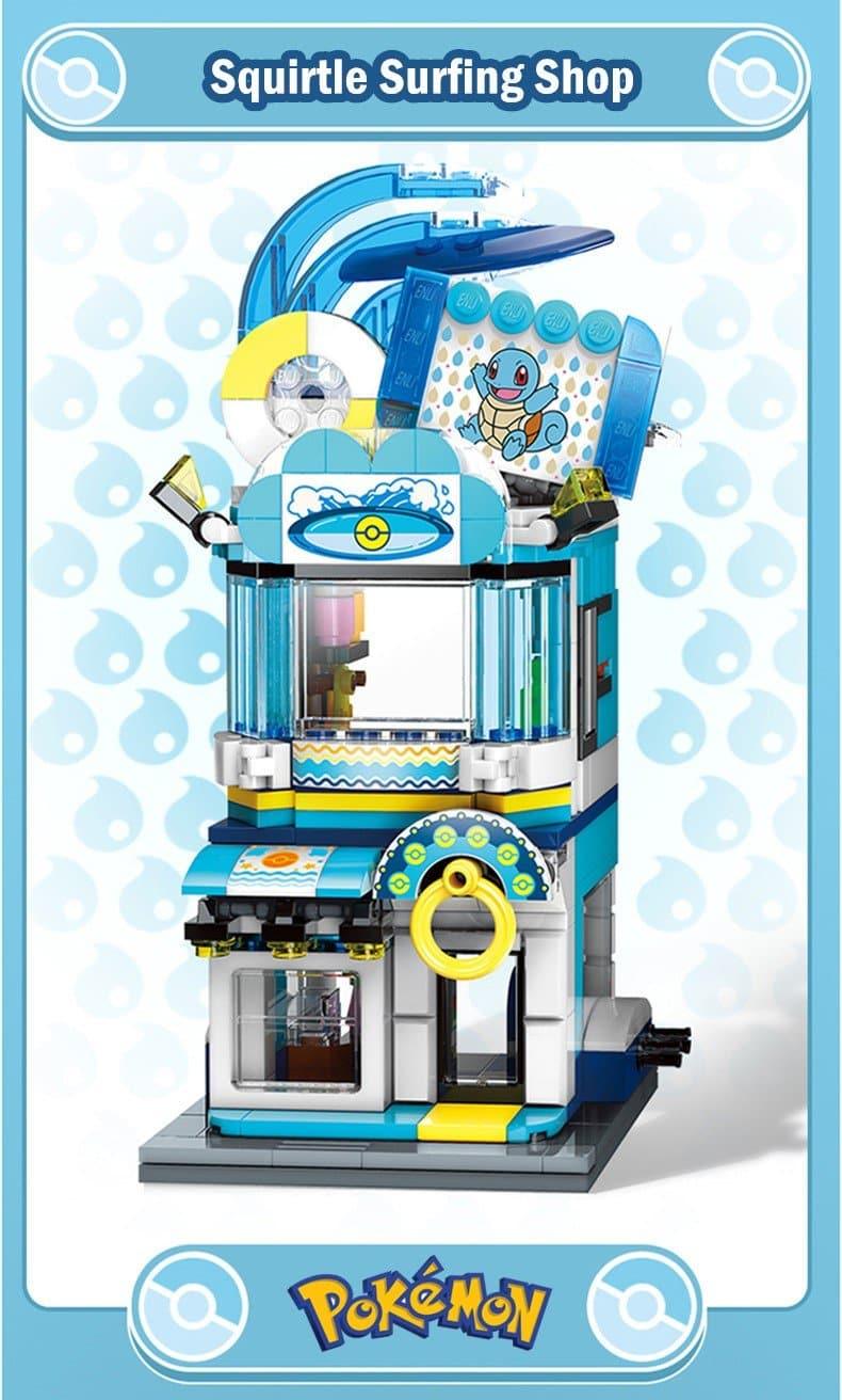 Keeppley - Squirtle Surfing Equipment Shop Street Scene Building Blocks Set