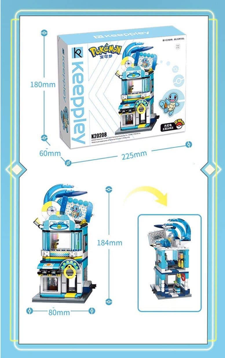 Keeppley - Squirtle Surfing Equipment Shop Street Scene Building Blocks Set