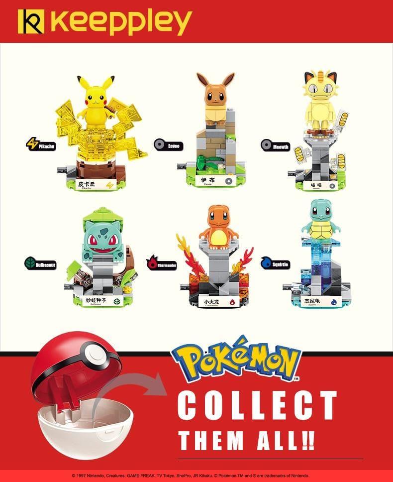 Keeppley - Squirtle with Pokeball Mini Building Blocks Set - inshobby.com