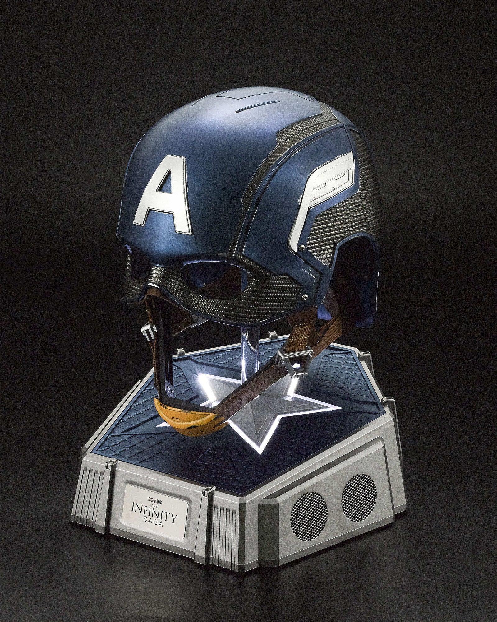 caotain america modern day football helmet Helment + Base 1:1 Captain Head Mask Base Speaker This Xcoser Captain America 5 Best Off-road Helmets Color:Fasthouse Black Airtime road biking