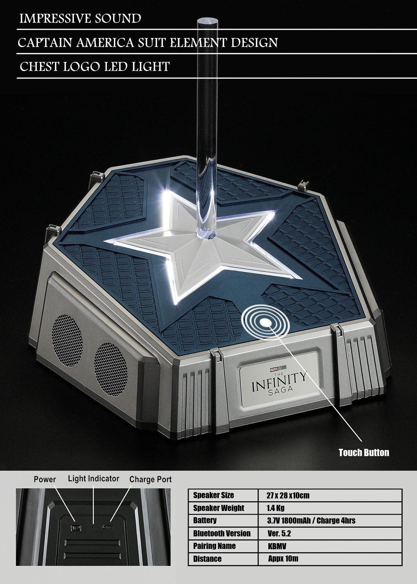 Killerbody - 1:1 Captain America Head Mask Helmet Base Speaker - inshobby.com