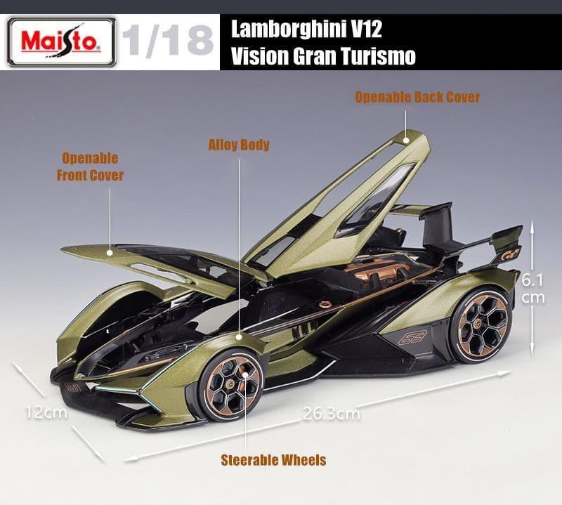 Maisto - 1:18 Lamborghini V12 Vision Gran Turismo Alloy Model Car