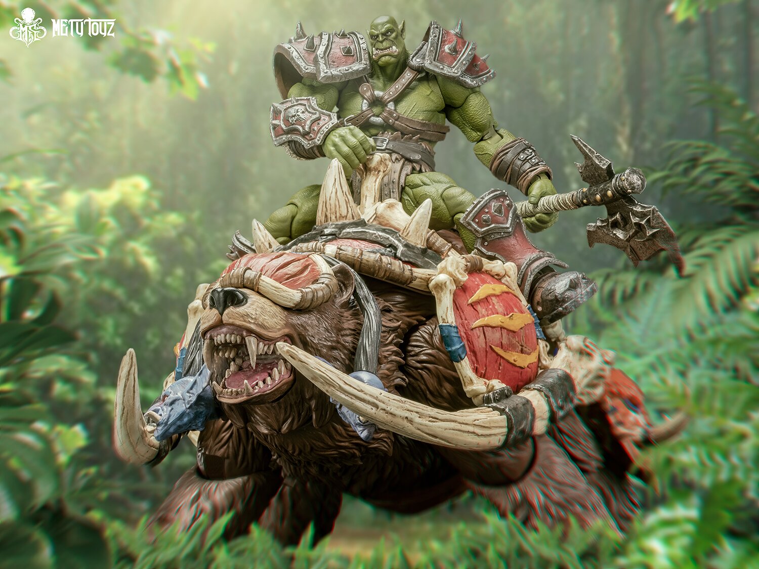 Mety Toyz - 1:10 Giant Bear Riding Vehicle Action Figure - inshobby.com