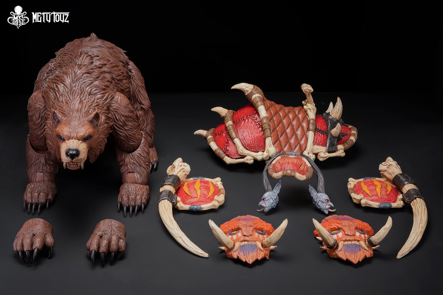 Mety Toyz - 1:10 Giant Bear Riding Vehicle Action Figure - inshobby.com