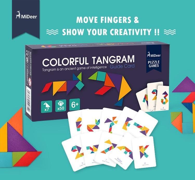Mideer - Colorful Tangram Puzzle - inshobby.com