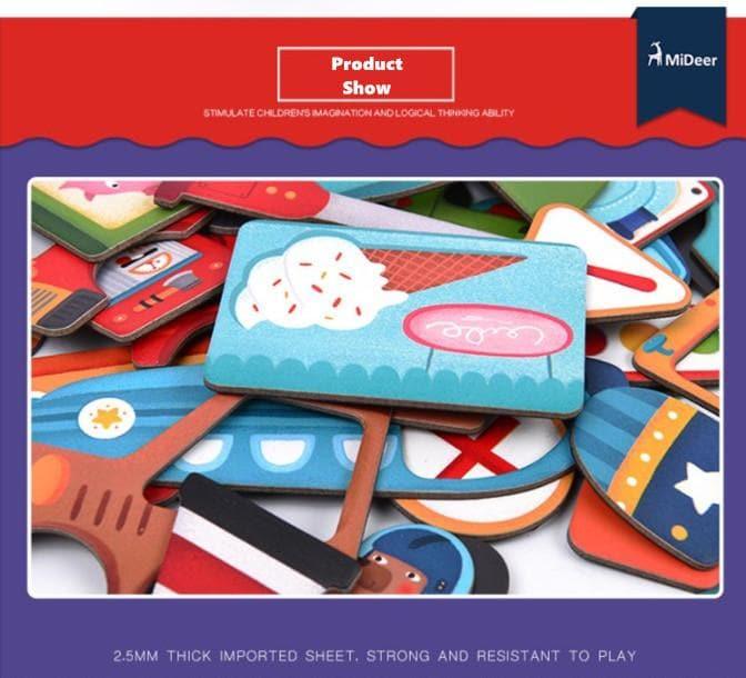 Mideer - Magnets Sticker Activities Puzzle Toy - inshobby.com
