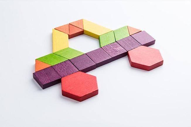 Mideer - Pattern Blocks Wooden Puzzle - inshobby.com