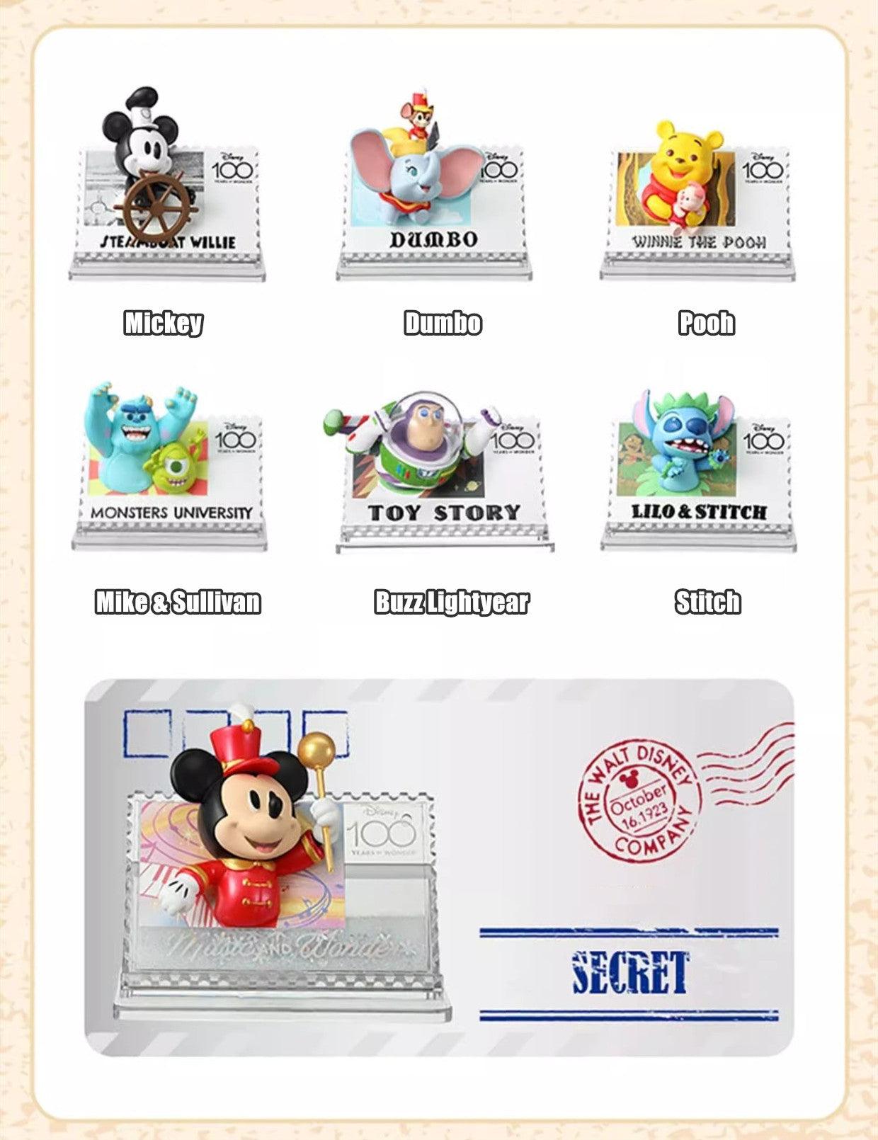 Miniso - Disney 100th Anniversary Retro Stamp Mini Figure - inshobby.com