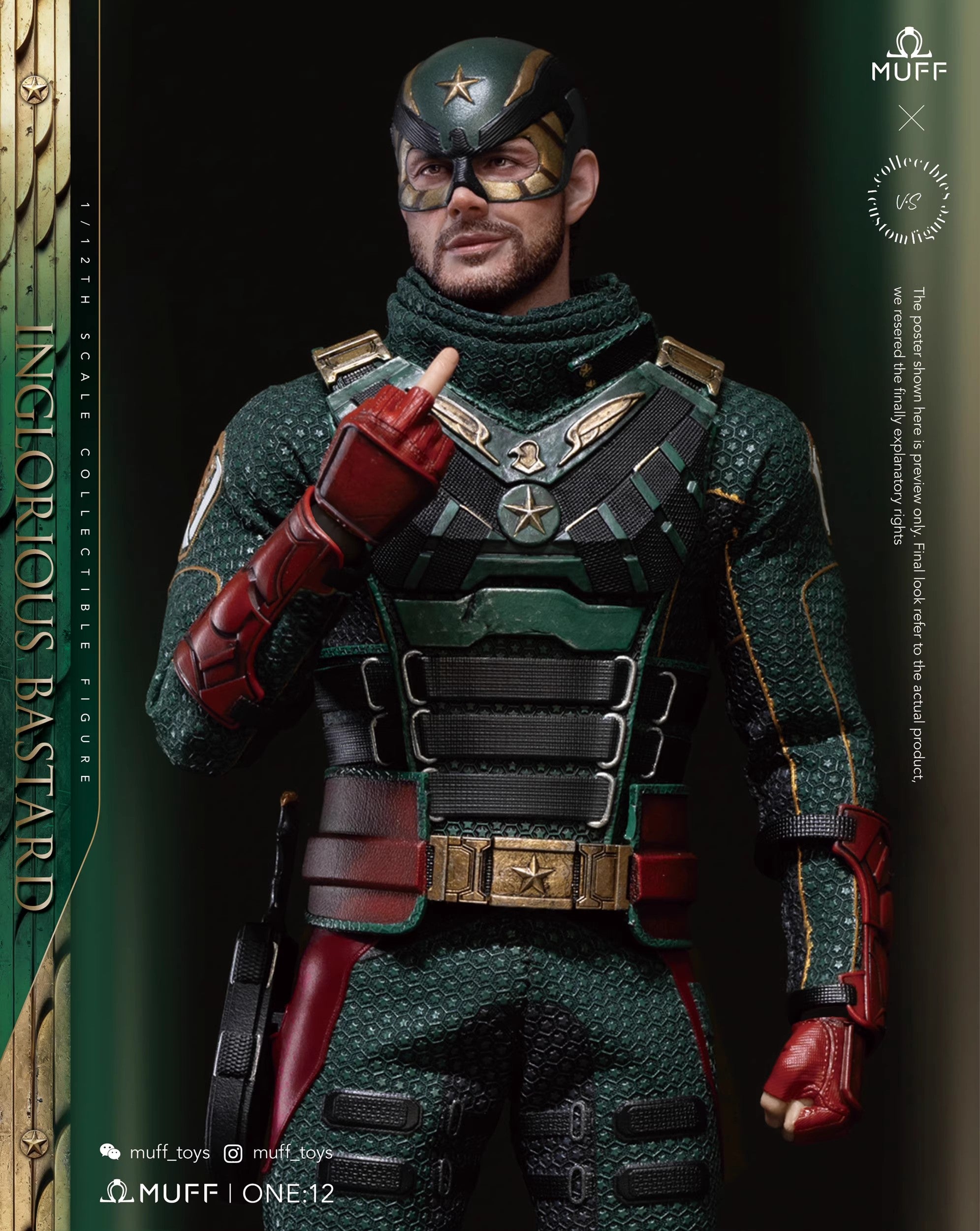 Muff Toys - 1:12 Inglorious Bastard Action Figure - inshobby.com