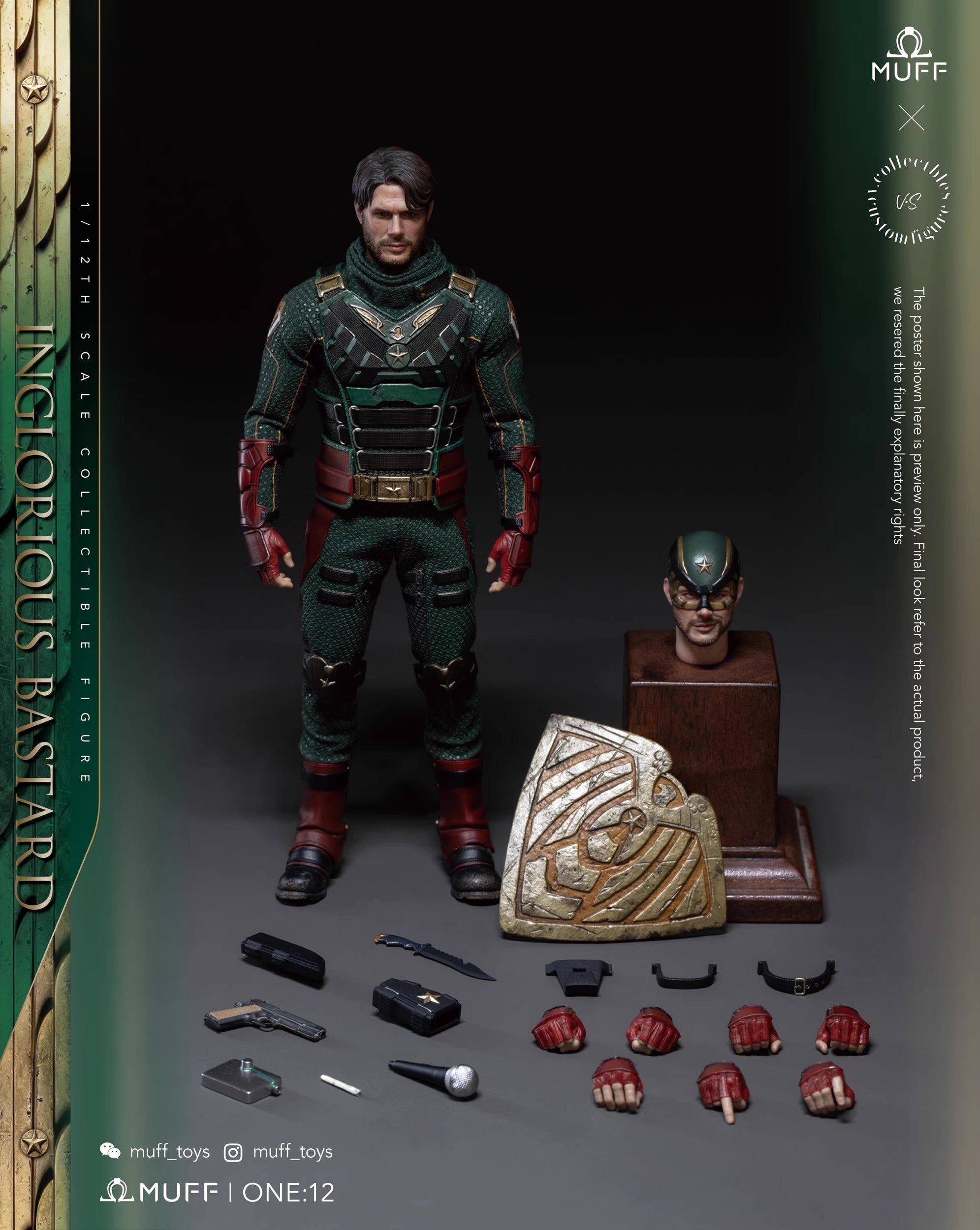 Muff Toys - 1:12 Inglorious Bastard Action Figure - inshobby.com