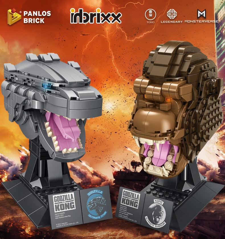 Head Block Building Godzilla Head Statue Building Blocks
