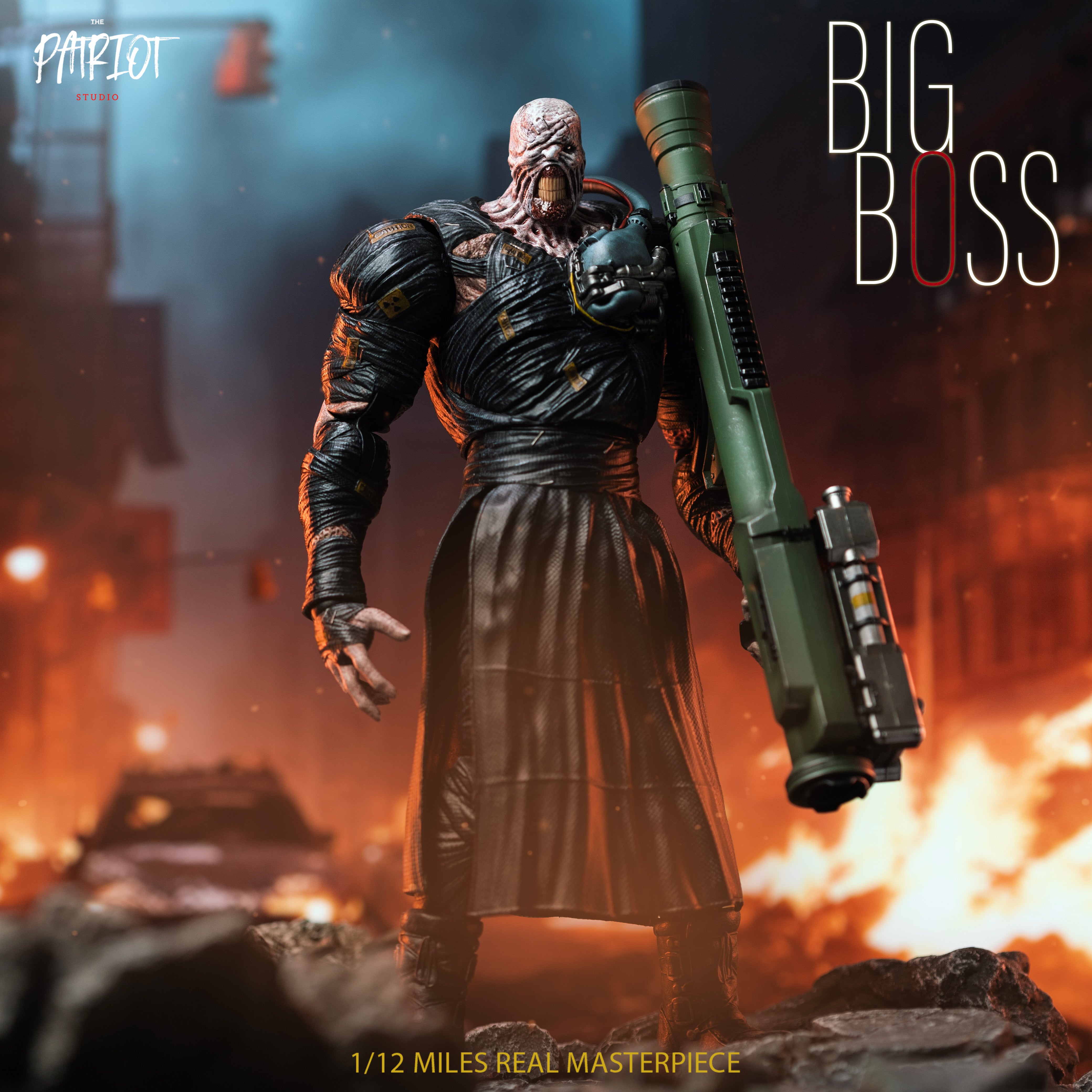 patriot studio bigboss バイオハザード ネメシス開封品 1:12 Big Boss Action Figure